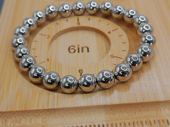 6" Silver Elastic Bracelet – product view 2 by LV Homemade