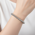 6" Silver Elastic Bracelet – product view 1 by LV Homemade