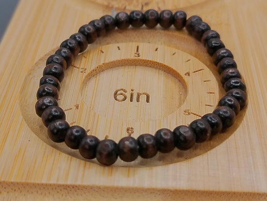 Small Dark Brown Elastic Bracelet – product view 2 by LV Homemade