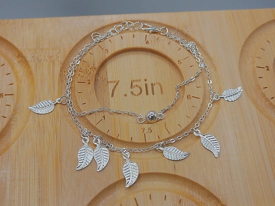 Silver Whisper Anklet – product view 2 by LV Homemade