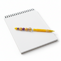 Yellow Mechanical Pencil with Gold and Purple Beads – product view 1 by LV Homemade