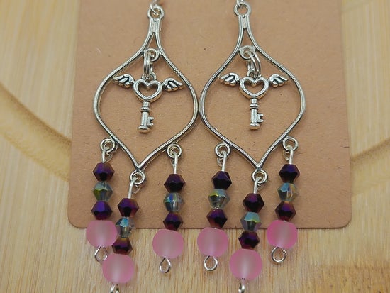 Wings of your Heart Chandelier Earrings – product view 3 by LV Homemade