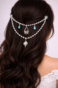Silver Butterfly with Pearl Beads – product view 1 by LV Homemade