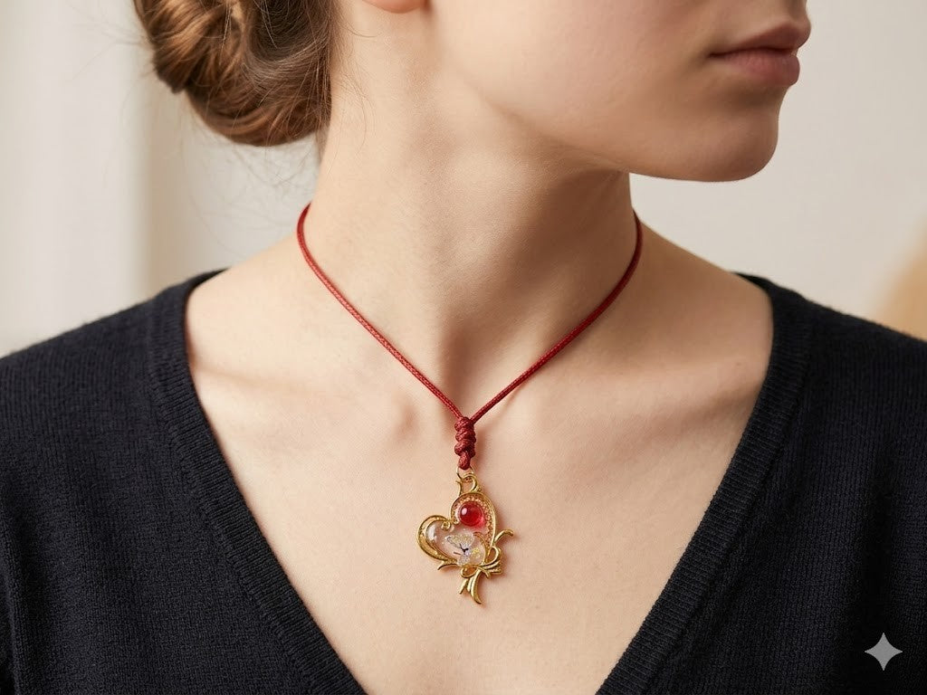 Scarlet Papillon Heart – product view 1 by LV Homemade
