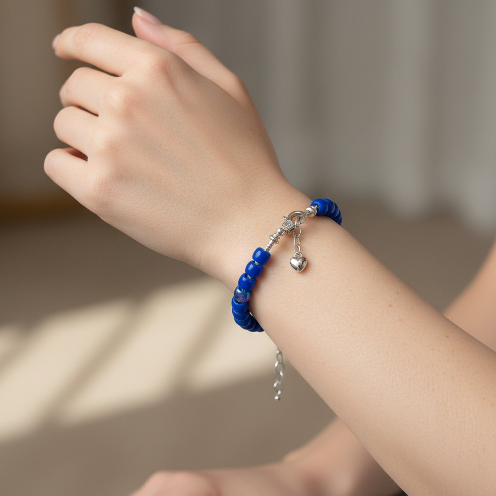 Blue Bracelet – product view 1 by LV Homemade