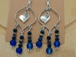 Azure Heart Chandelier Earrings – product view 3 by LV Homemade