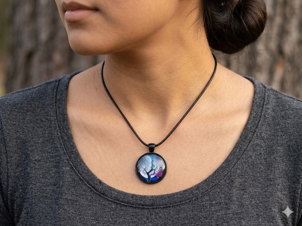 Eclipse Garden Moon Pendant – product view 1 by LV Homemade