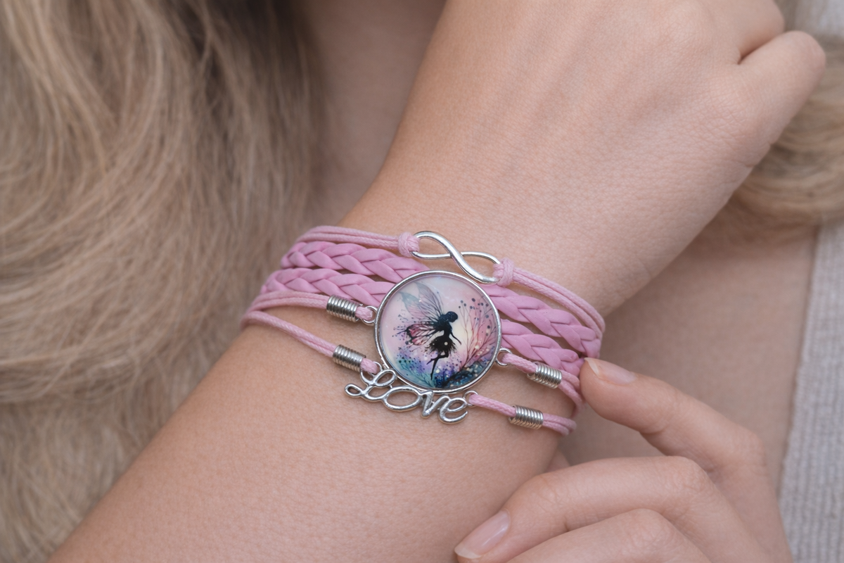 Pink Fairy Love Bracelet – product view 1 by LV Homemade