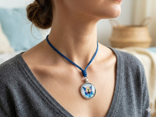 Azure Butterfly Grace Cabochon – product view 1 by LV Homemade