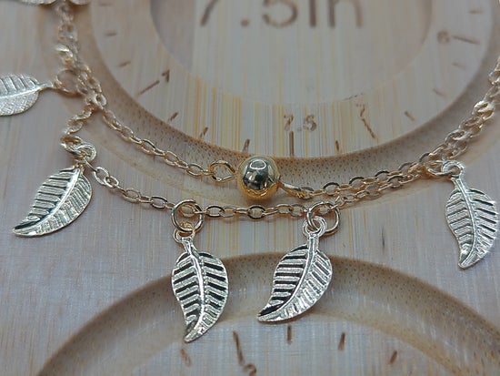 Golden Leaf Drift Anklet