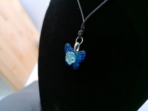 Blue Butterfly with Light Blue Flower – product view 2 by LV Homemade