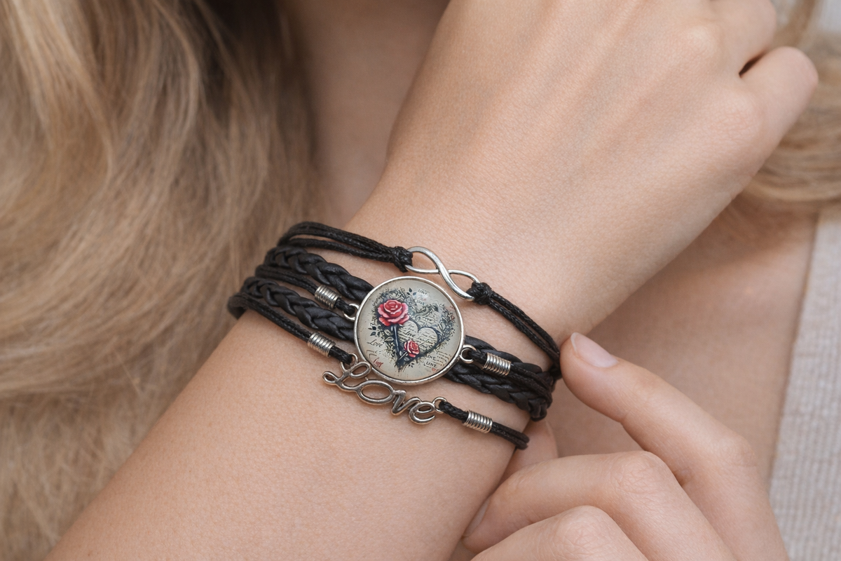 Love & Roses Bracelet – product view 1 by LV Homemade