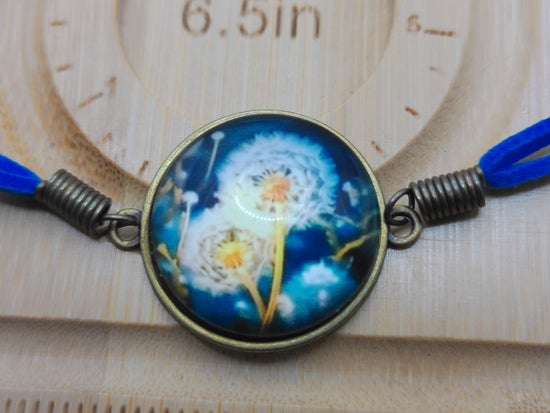 Blue Dandelion Bracelet – product view 3 by LV Homemade