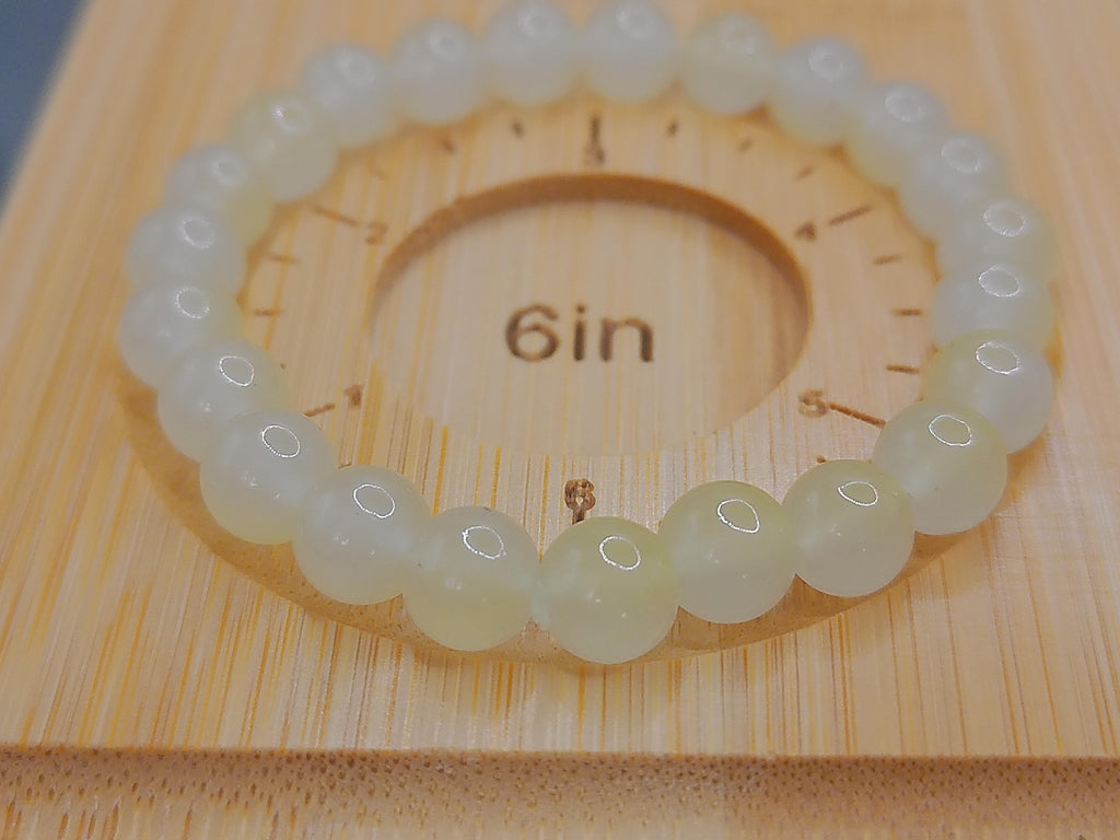 Light Yellow Elastic Bracelet – product view 2 by LV Homemade