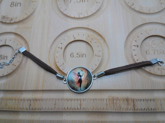 Fairy Glow Brown Suede Bracelet