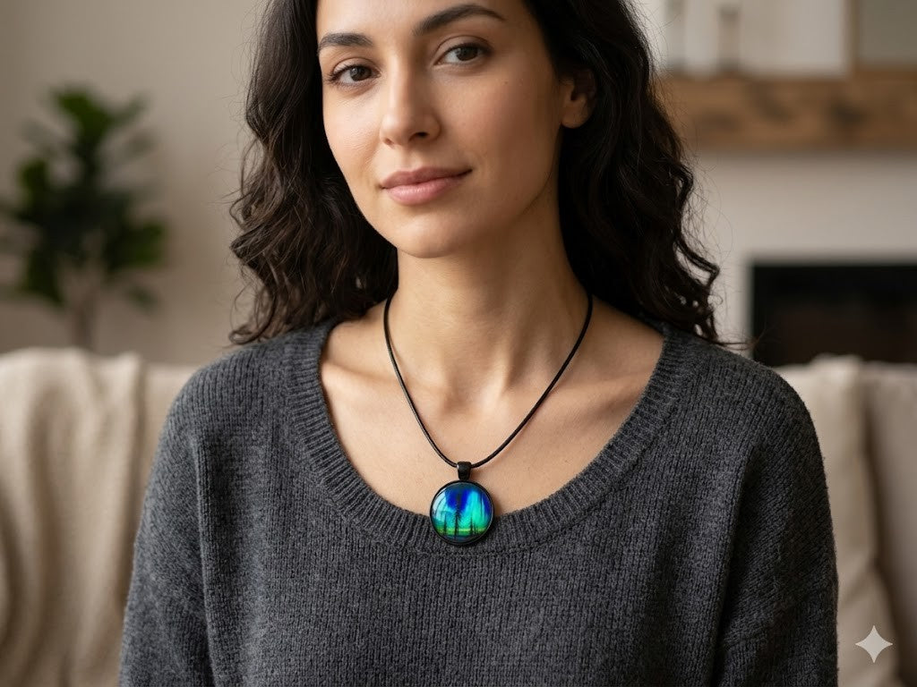 Aurora Borealis Necklace – product view 1 by LV Homemade