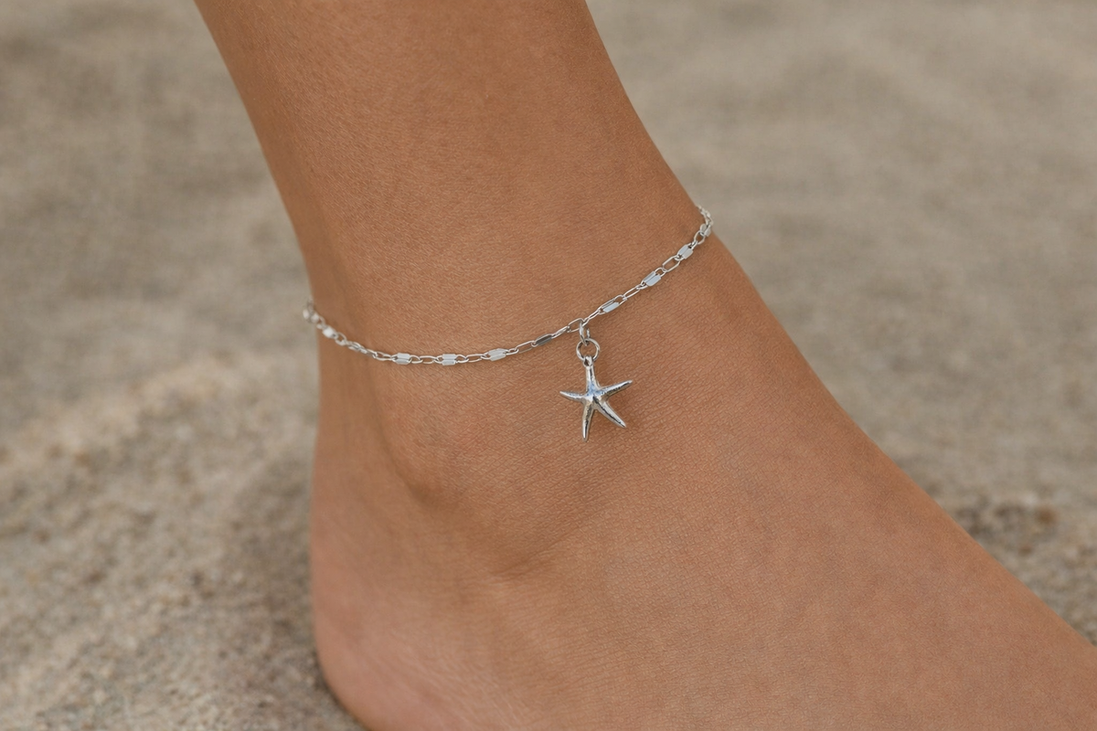 Starfish Whisper Anklet – product view 1 by LV Homemade