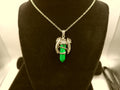 Green Crystal with Silver Dragon – product view 1 by LV Homemade