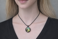 Pink Dandelion Necklace – product view 1 by LV Homemade