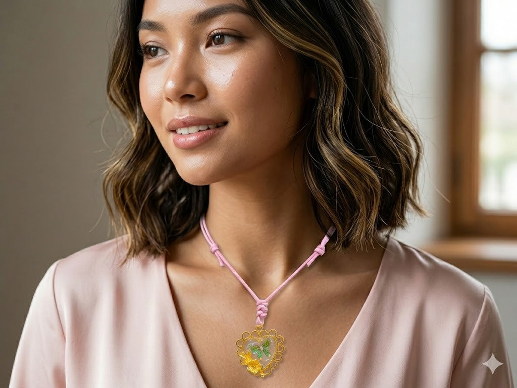 Flutter Heart Pendant – product view 1 by LV Homemade