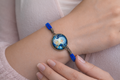 Blue Dandelion Bracelet – product view 1 by LV Homemade