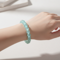 6" White and Blue Elastic Bracelet – product view 1 by LV Homemade