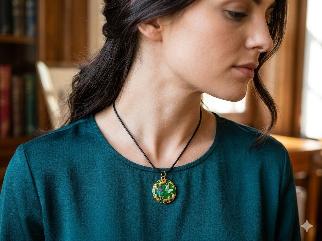 Feline Fleur & Flora Pendant – product view 1 by LV Homemade