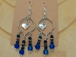 Azure Heart Chandelier Earrings – product view 2 by LV Homemade